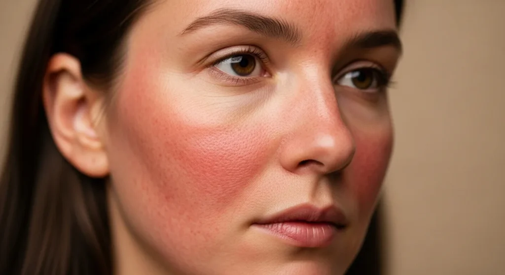 Woman with Rosacea seeking treatment at Point of View Medical Aesthetics in Calgary